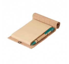 Bambusowy notatnik z długopisem